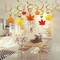 36-Pack Autumn Thanksgiving Hanging Swirl Decorations – Pumpkins & Maple Leaves (Yellow)